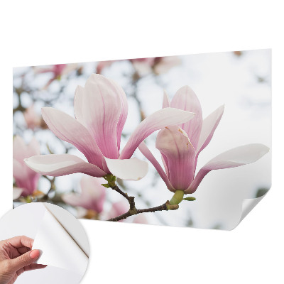 Mural de pared con estampado hermoso flores de magnolia