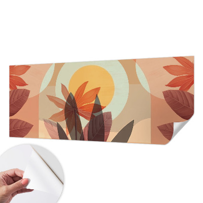 Papel mural texturado decorativo abstracción floral