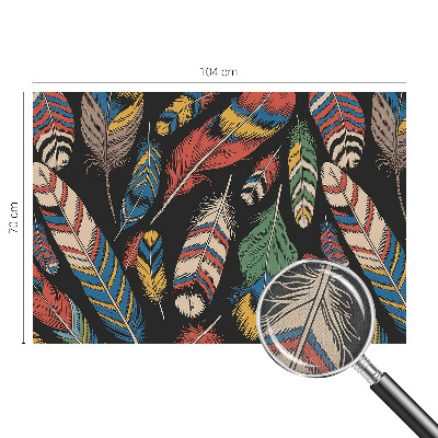 Mural de pared con estampado hermoso Plumas coloridas