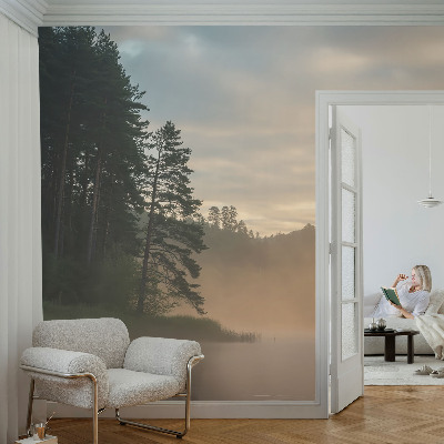 Fotomural decorativo para cabecero de cama Mañana con niebla