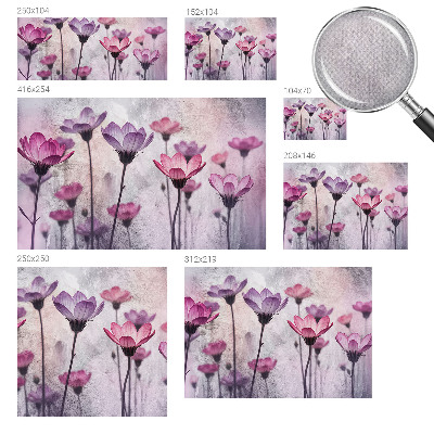 Papel mural texturado decorativo Flores en tonos pastel