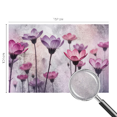 Papel mural texturado decorativo Flores en tonos pastel