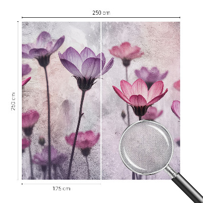 Papel mural texturado decorativo Flores en tonos pastel