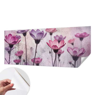 Papel mural texturado decorativo Flores en tonos pastel