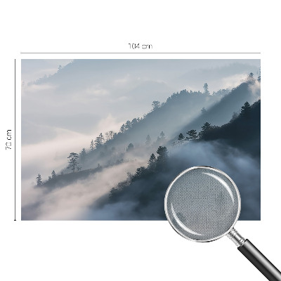 Fotomural decorativo para cabecero de cama paisaje brumoso