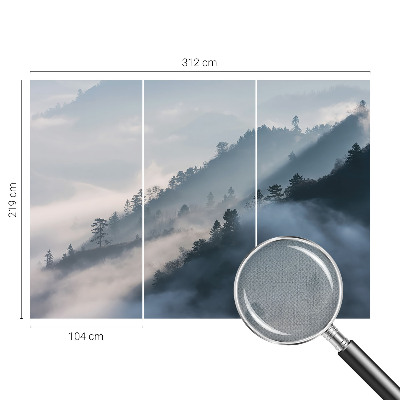 Fotomural decorativo para cabecero de cama paisaje brumoso