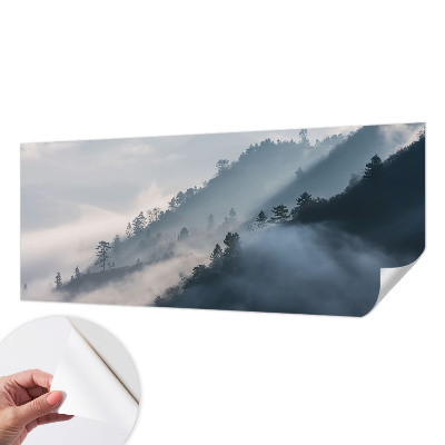 Fotomural decorativo para cabecero de cama paisaje brumoso