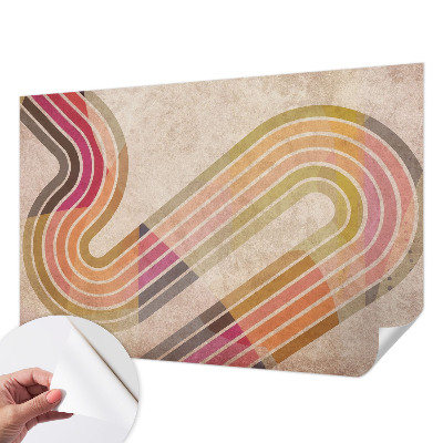 Papel mural con patrón decorativo con líneas geométricas
