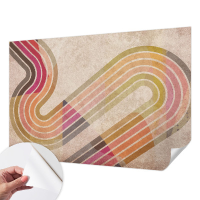 Papel mural con patrón decorativo Líneas geométricas