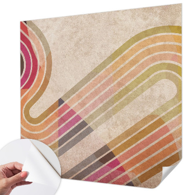 Papel mural con patrón decorativo Líneas geométricas
