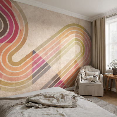 Papel mural con patrón decorativo Líneas geométricas