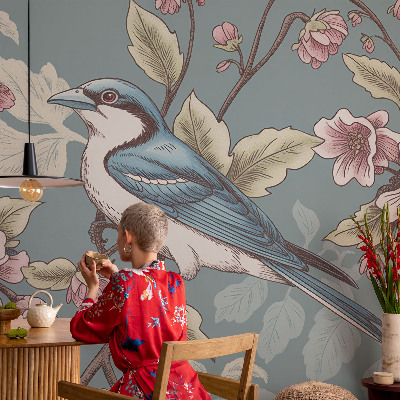 Papel mural con patrón decorativo Armonía primaveral