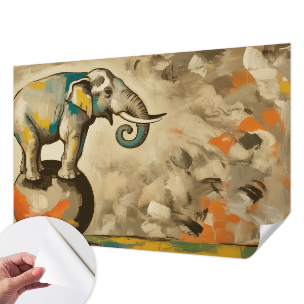 Papel mural texturado decorativo Elefante abstracto