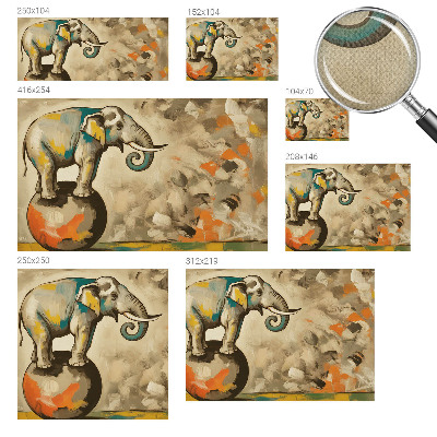 Papel mural texturado decorativo Elefante abstracto