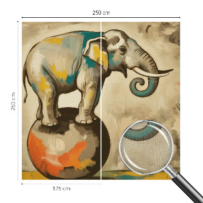 Papel mural texturado decorativo Elefante abstracto