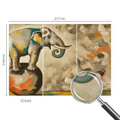 Papel mural texturado decorativo Elefante abstracto