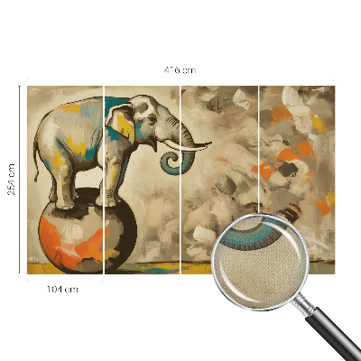 Papel mural texturado decorativo Elefante abstracto