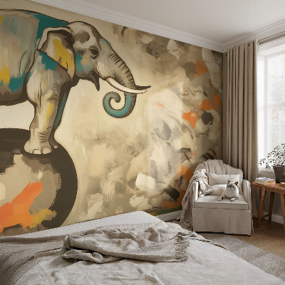 Papel mural texturado decorativo Elefante abstracto