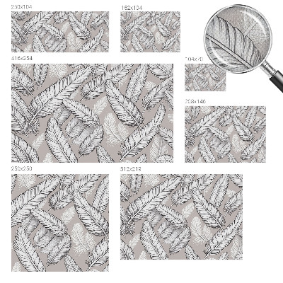 Fotomural decorativo para cabecero de cama Plumas sutiles