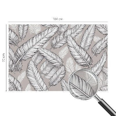 Fotomural decorativo para cabecero de cama Plumas sutiles