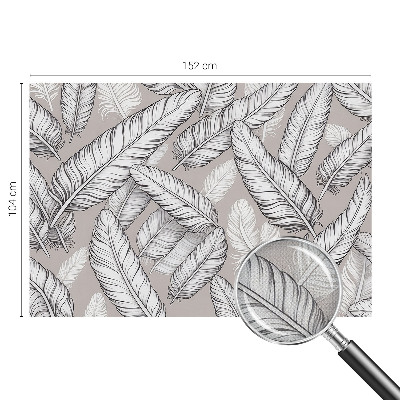 Fotomural decorativo para cabecero de cama Plumas sutiles
