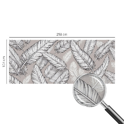 Fotomural decorativo para cabecero de cama Plumas sutiles