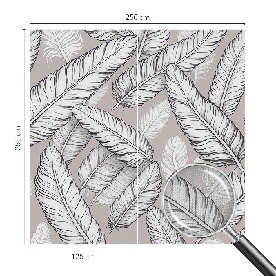 Fotomural decorativo para cabecero de cama Plumas sutiles