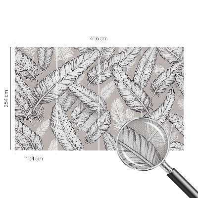 Fotomural decorativo para cabecero de cama Plumas sutiles