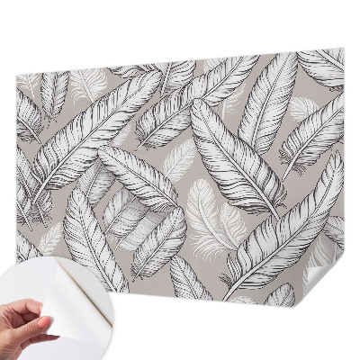 Fotomural decorativo para cabecero de cama Plumas sutiles