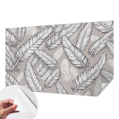 Fotomural decorativo para cabecero de cama Plumas sutiles
