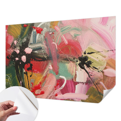 Papel mural con patrón decorativo Caos colorido