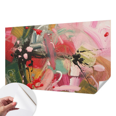 Papel mural con patrón decorativo Caos colorido