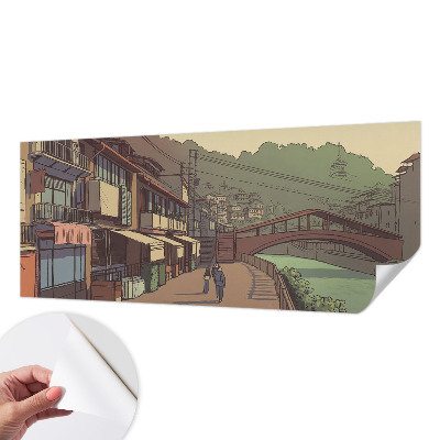 Mural de pared con estampado hermoso Paisaje en tonos pastel