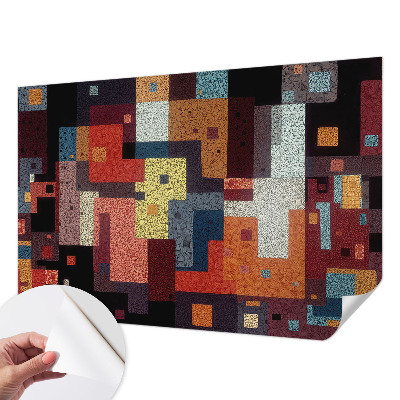 Papel mural texturado decorativo con formas coloridas