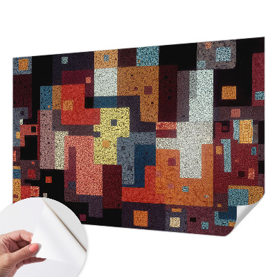 Papel mural texturado decorativo Formas coloridas