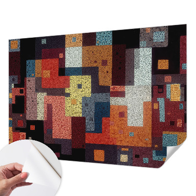 Papel mural texturado decorativo Formas coloridas