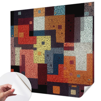 Papel mural texturado decorativo Formas coloridas
