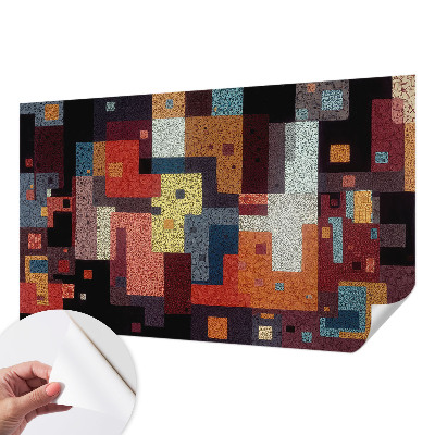 Papel mural texturado decorativo Formas coloridas