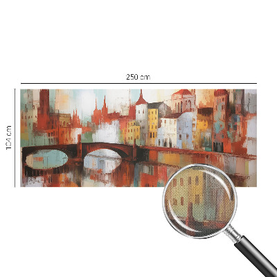 Fotomural decorativo para cabecero de cama con un paisaje urbano
