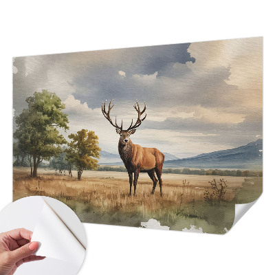 Papel mural texturado decorativo Majestuoso ciervo
