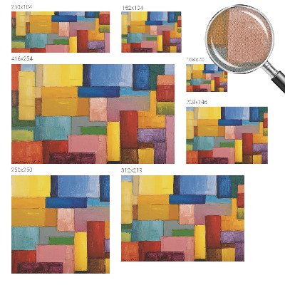Mural de pared con estampado hermoso Rectángulos de colores