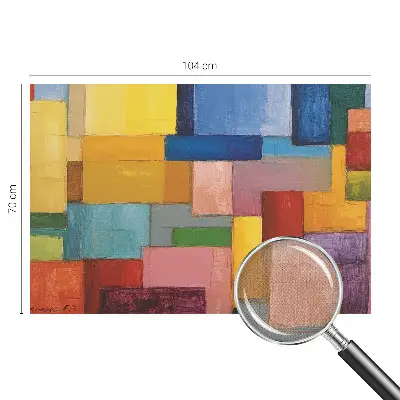Mural de pared con estampado hermoso con rectángulos de colores