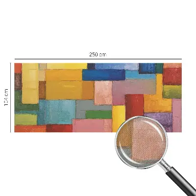 Mural de pared con estampado hermoso con rectángulos de colores