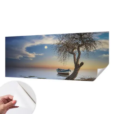 Papel mural texturado decorativo con un paisaje tranquilo