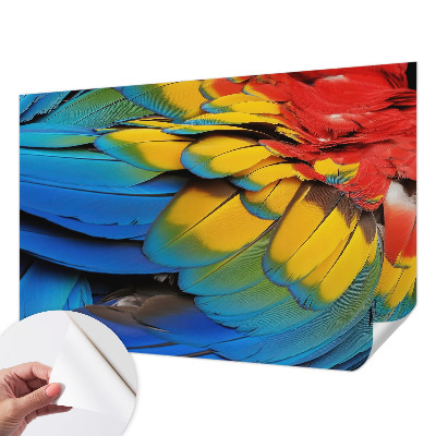 Papel mural texturado decorativo plumas arcoíris