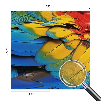 Papel mural texturado decorativo con diseño de plumas arcoíris
