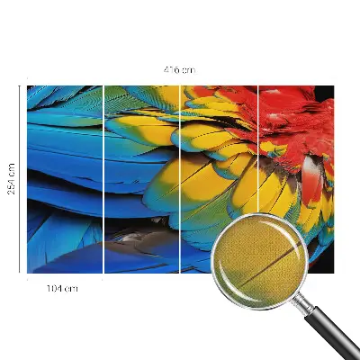 Papel mural texturado decorativo con diseño de plumas arcoíris