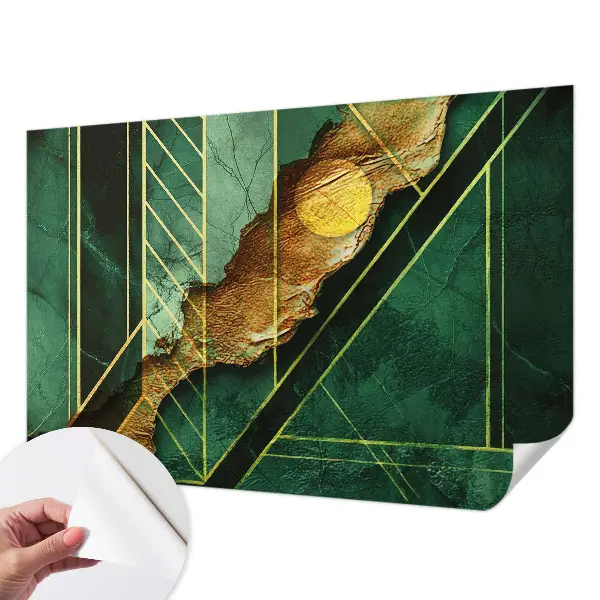 Fotomural decorativo para cabecero de cama con diseño de tensión geométrica