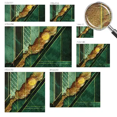 Fotomural decorativo para cabecero de cama con diseño de tensión geométrica