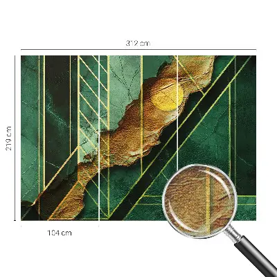 Fotomural decorativo para cabecero de cama con diseño de tensión geométrica